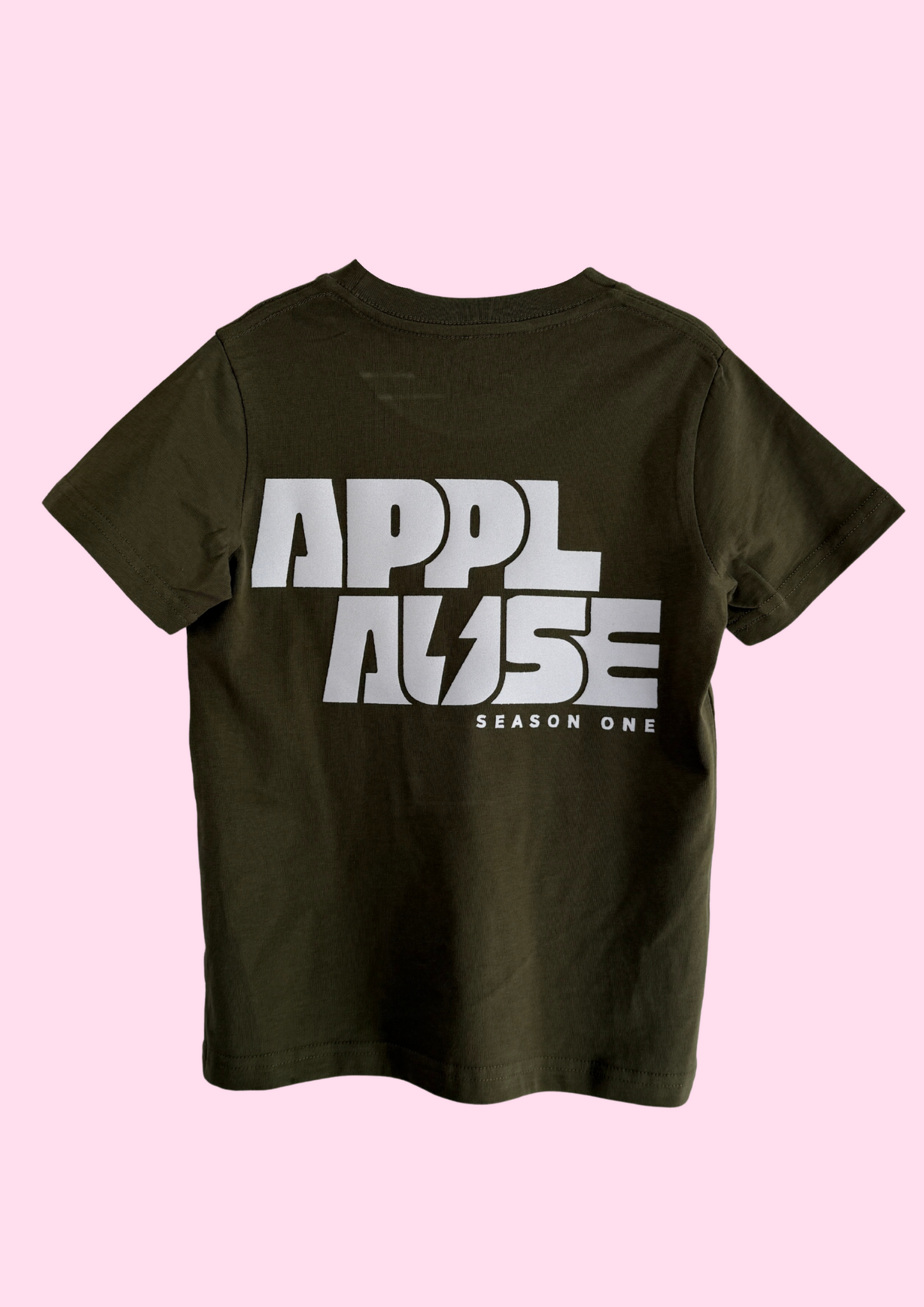 Essential Army Green/White Tee (Kids)