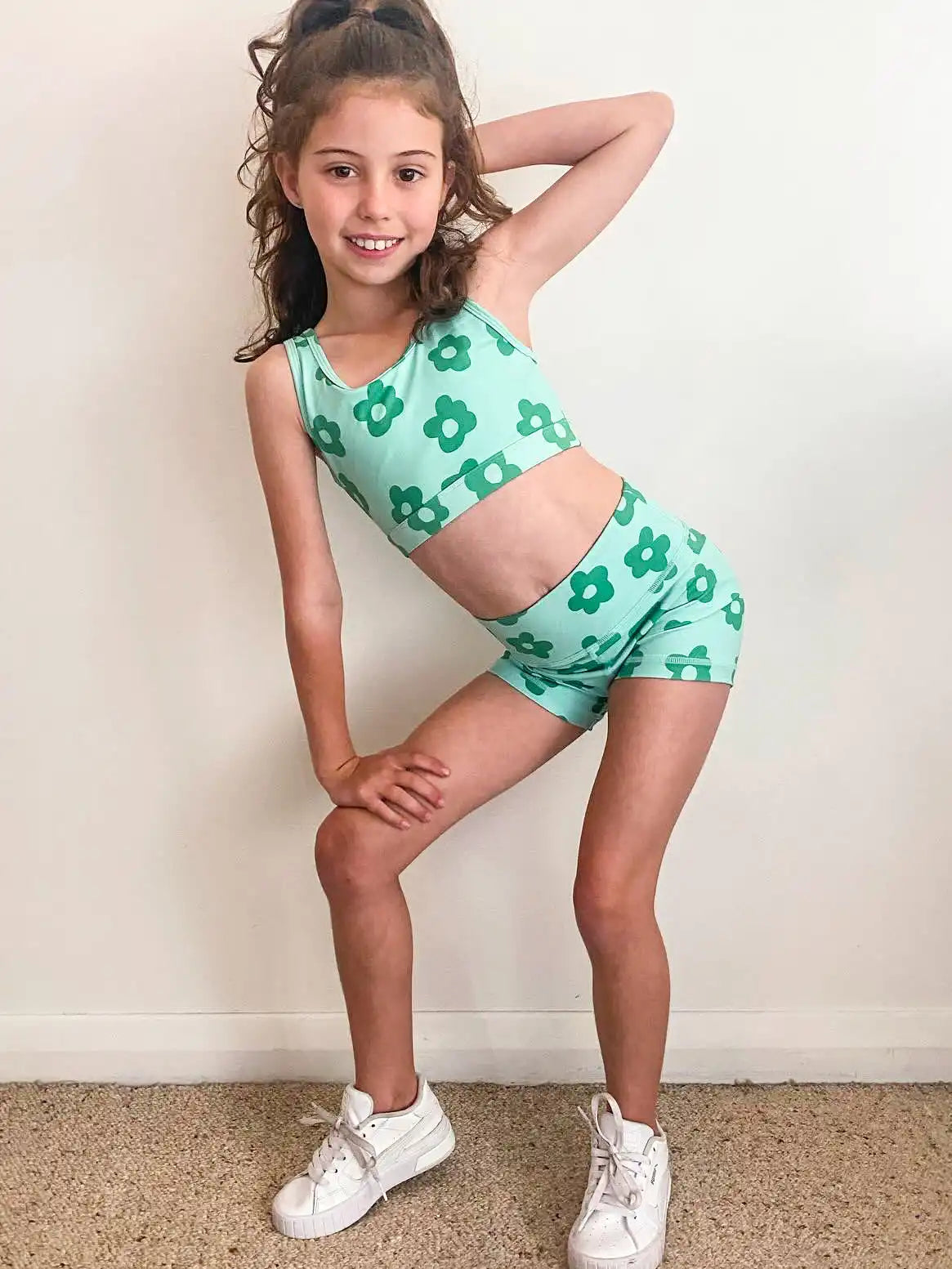 Retro Green Bike Shorts 2