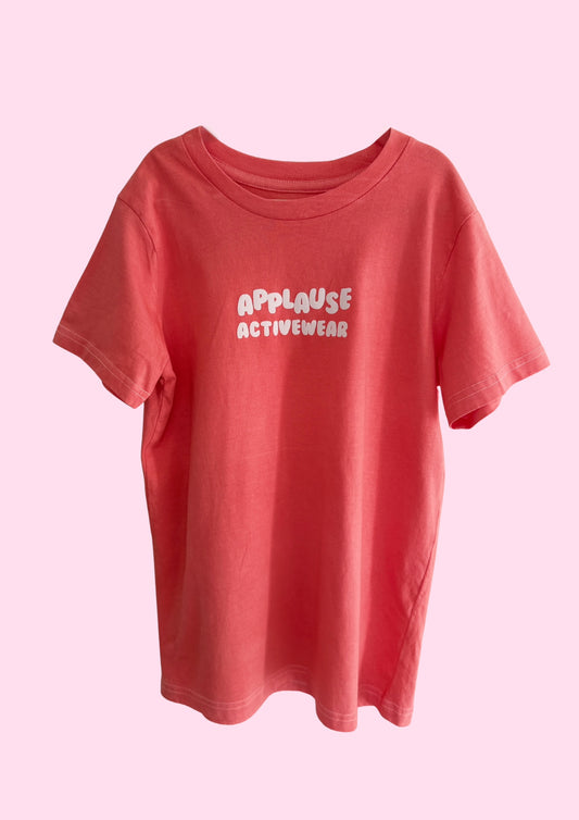 Essential Coral/White Tee (Kids)