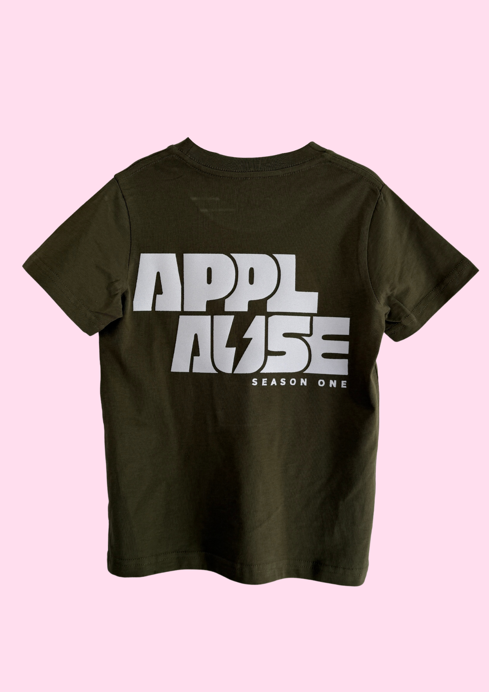 Essential Army Green/White Tee (Kids)